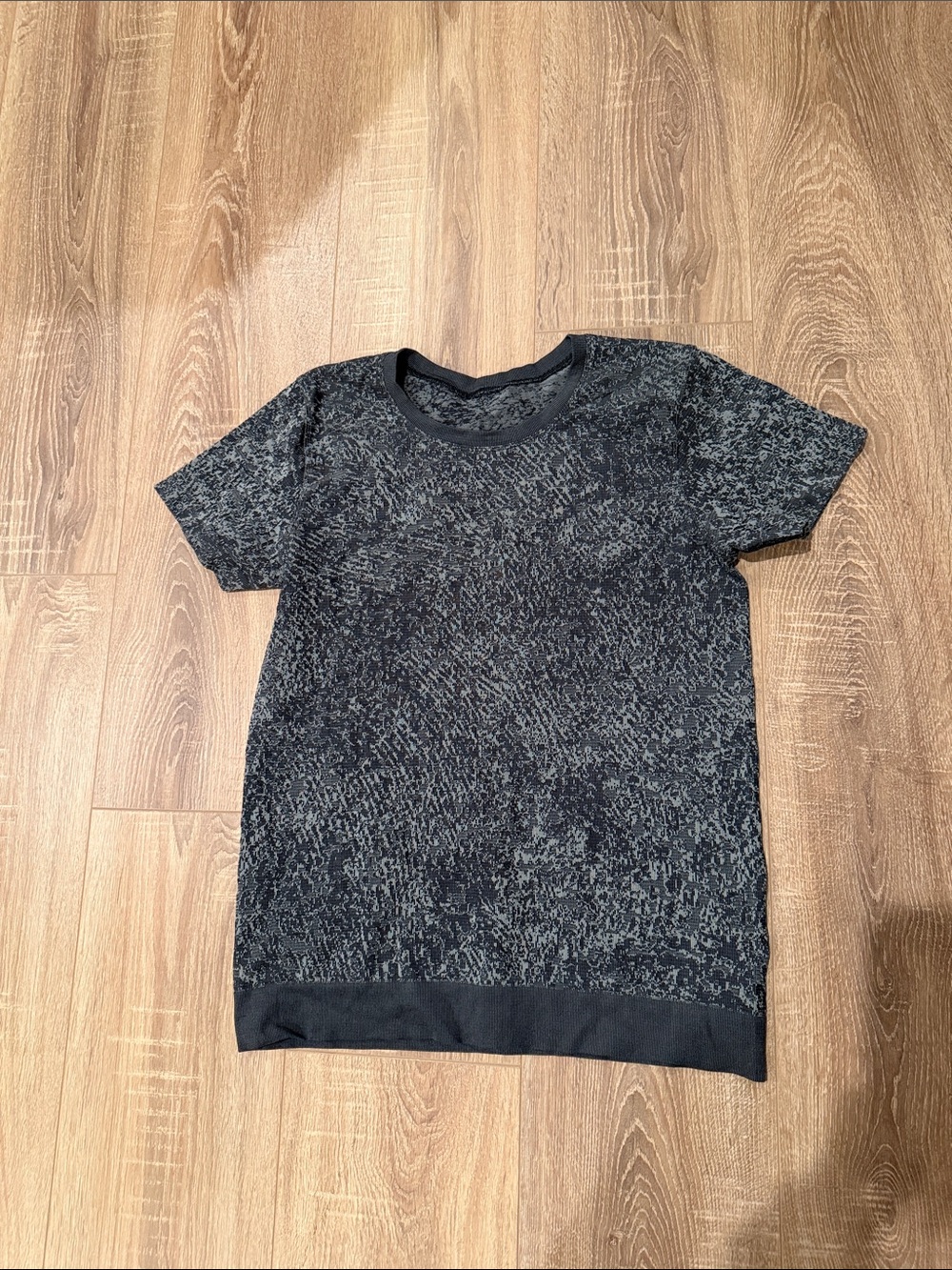 Lululemon Swiftly Relaxed Short-Sleeve Heathered Black Top